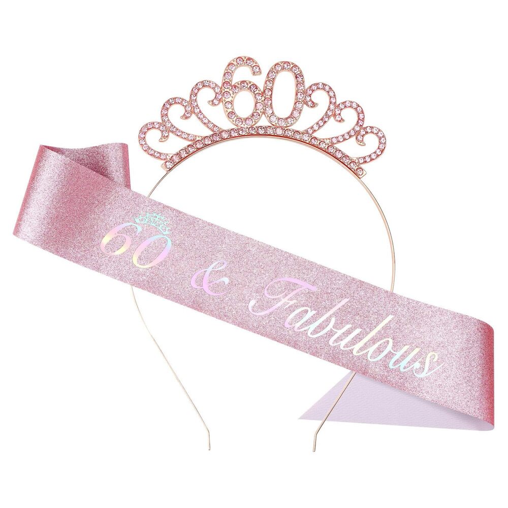 7675 60th Birthday Sash For Women,Happy Birthday Party 60 &